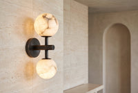 The Duetto Alabaster Wall Light