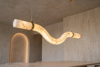 The Fiume Alabaster Linear Pendant Light