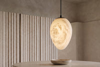 The Ovale Alabaster Pendant Light