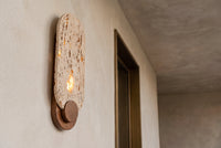 The Sentinella Travertine Wall Light
