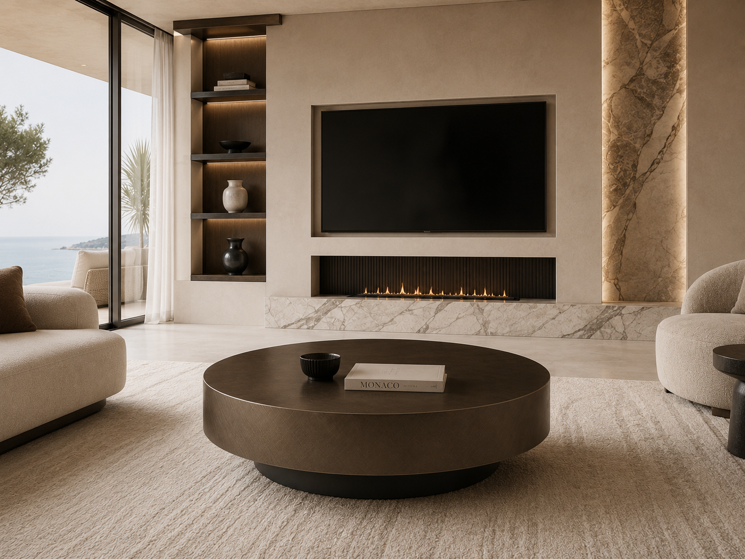 Adair Coffee Table - Brushed Bronze