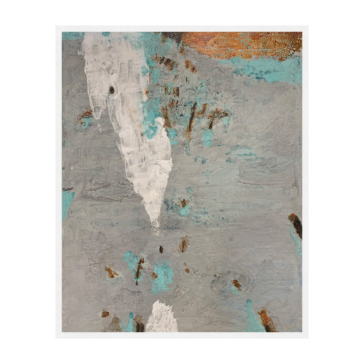 Alvoro Canvas Artwork – White