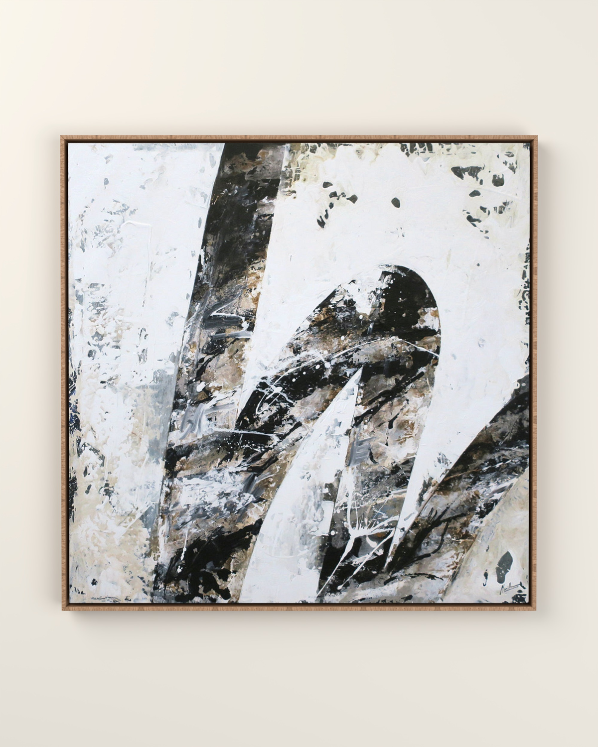 Arvento Canvas Artwork in an Oak float frame | KUNAL TREHAN Casa Maison Home