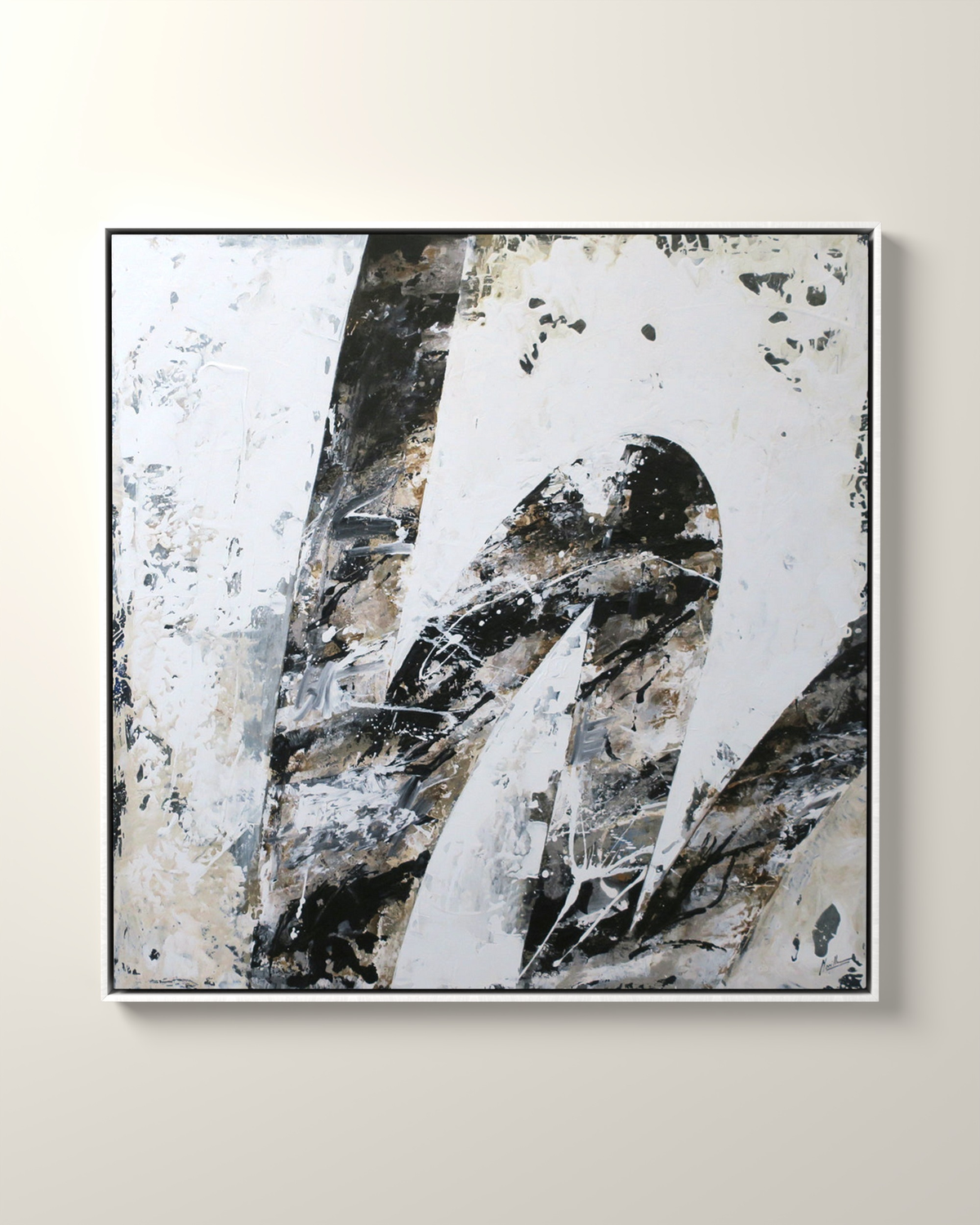 Arvento Canvas Artwork in a White float frame | KUNAL TREHAN Casa Maison Home