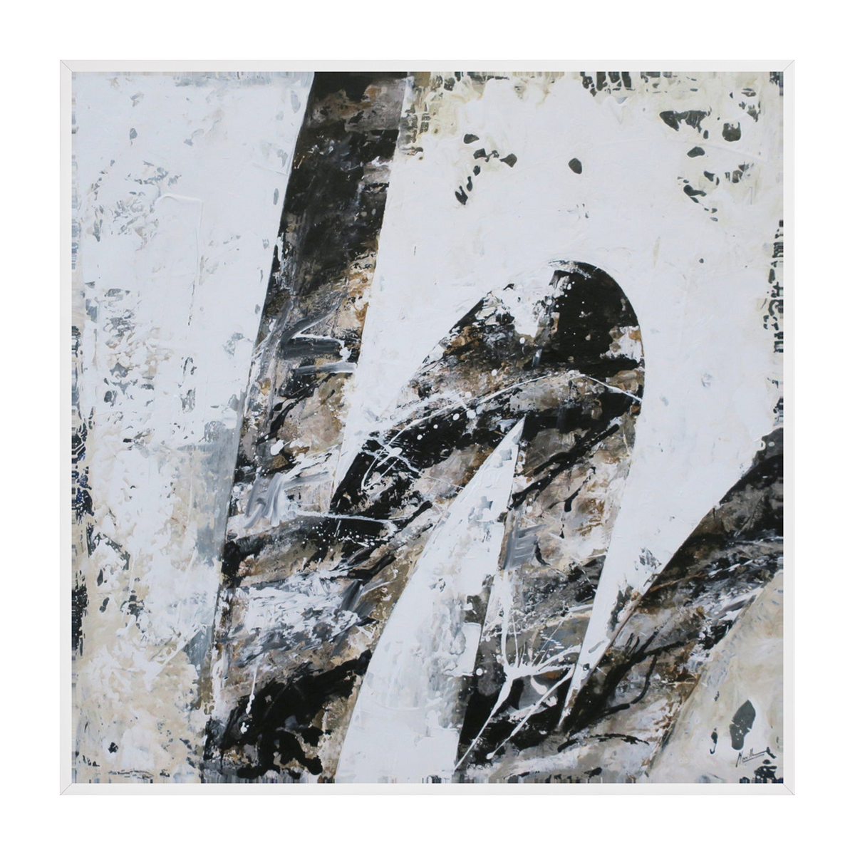 Arvento canvas artwork — White