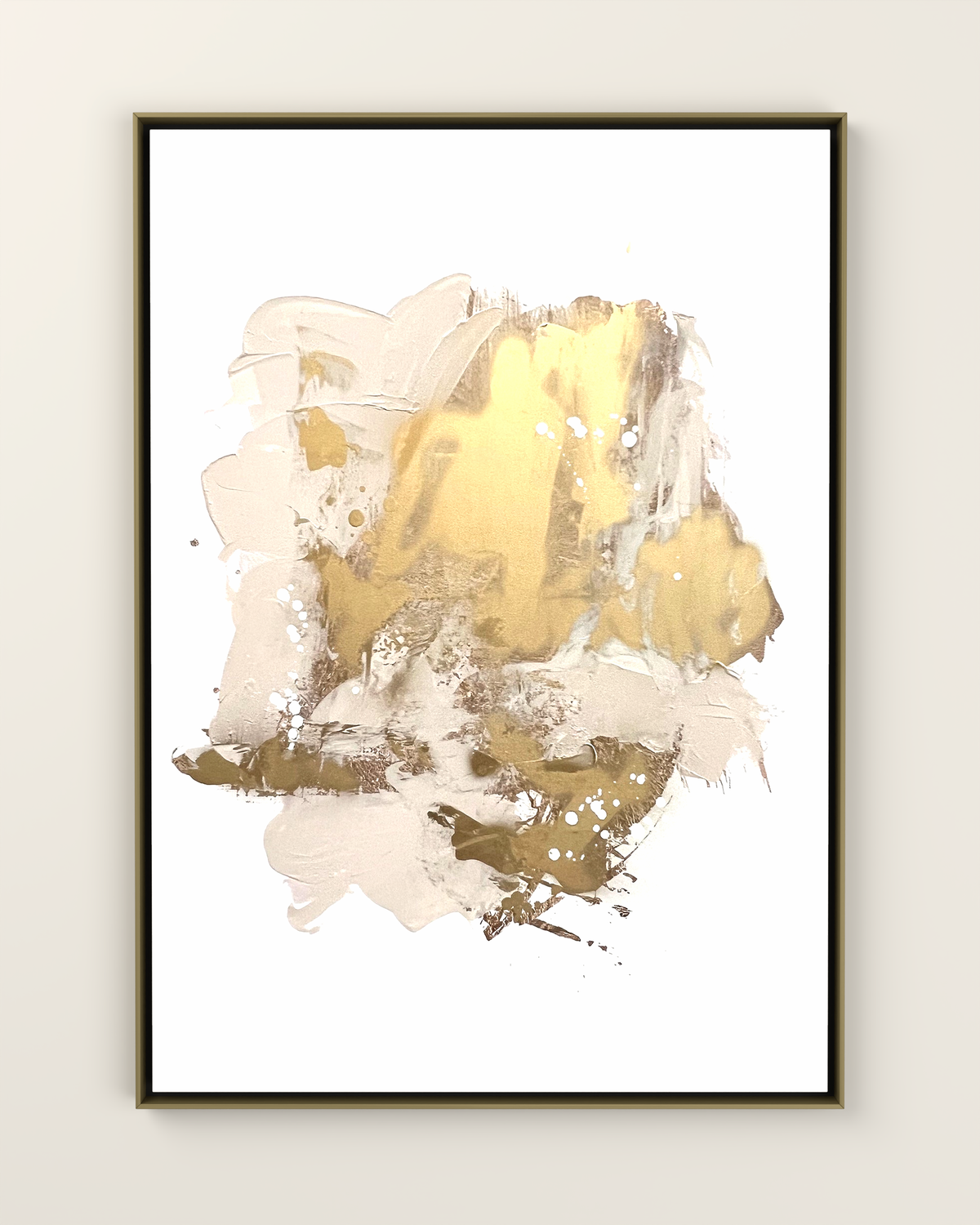Aureo 1 Canvas Artwork in a Golden frame | KUNAL TREHAN Casa Maison Home