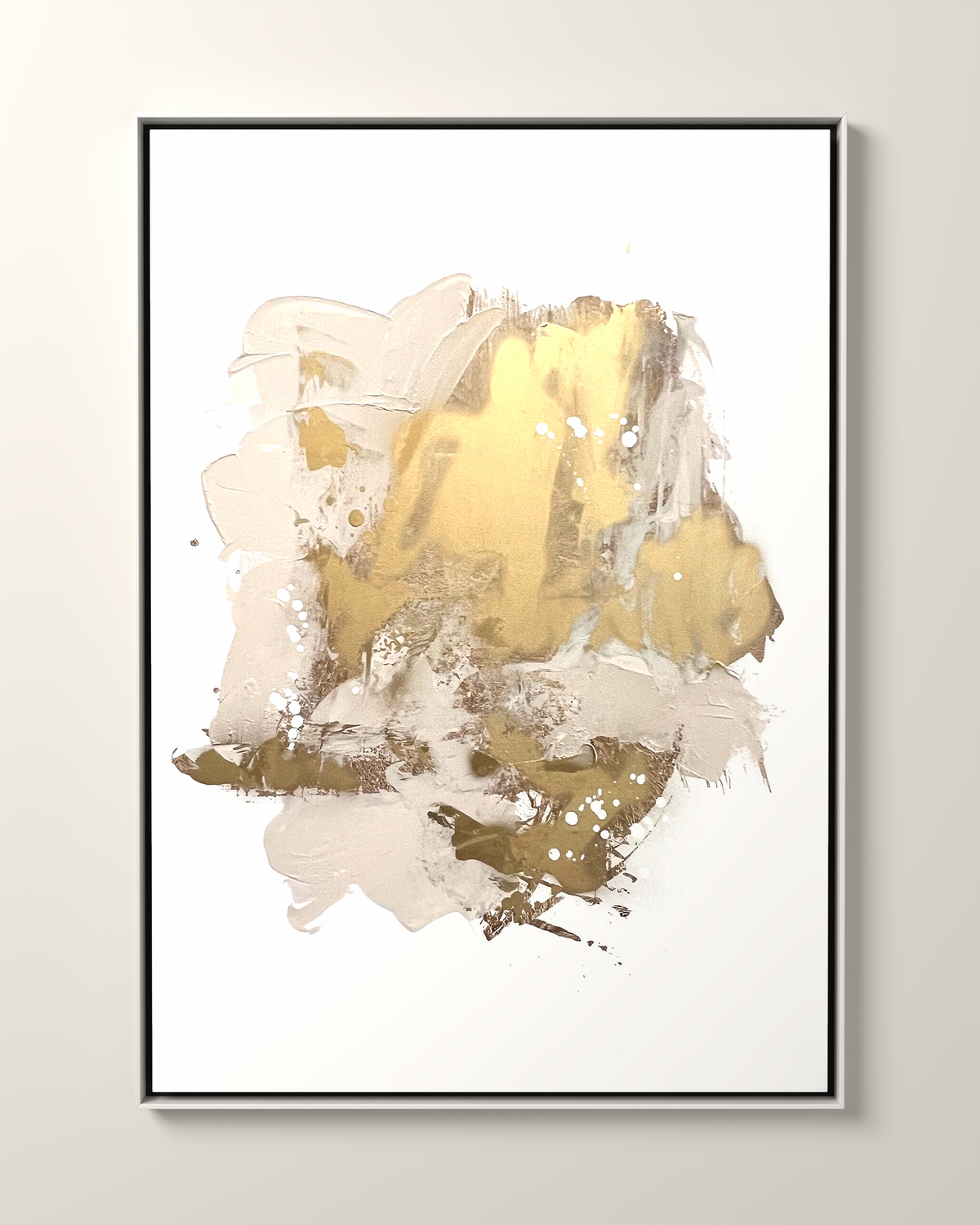Aureo 1 Canvas Artwork in a White frame | KUNAL TREHAN Casa Maison Home