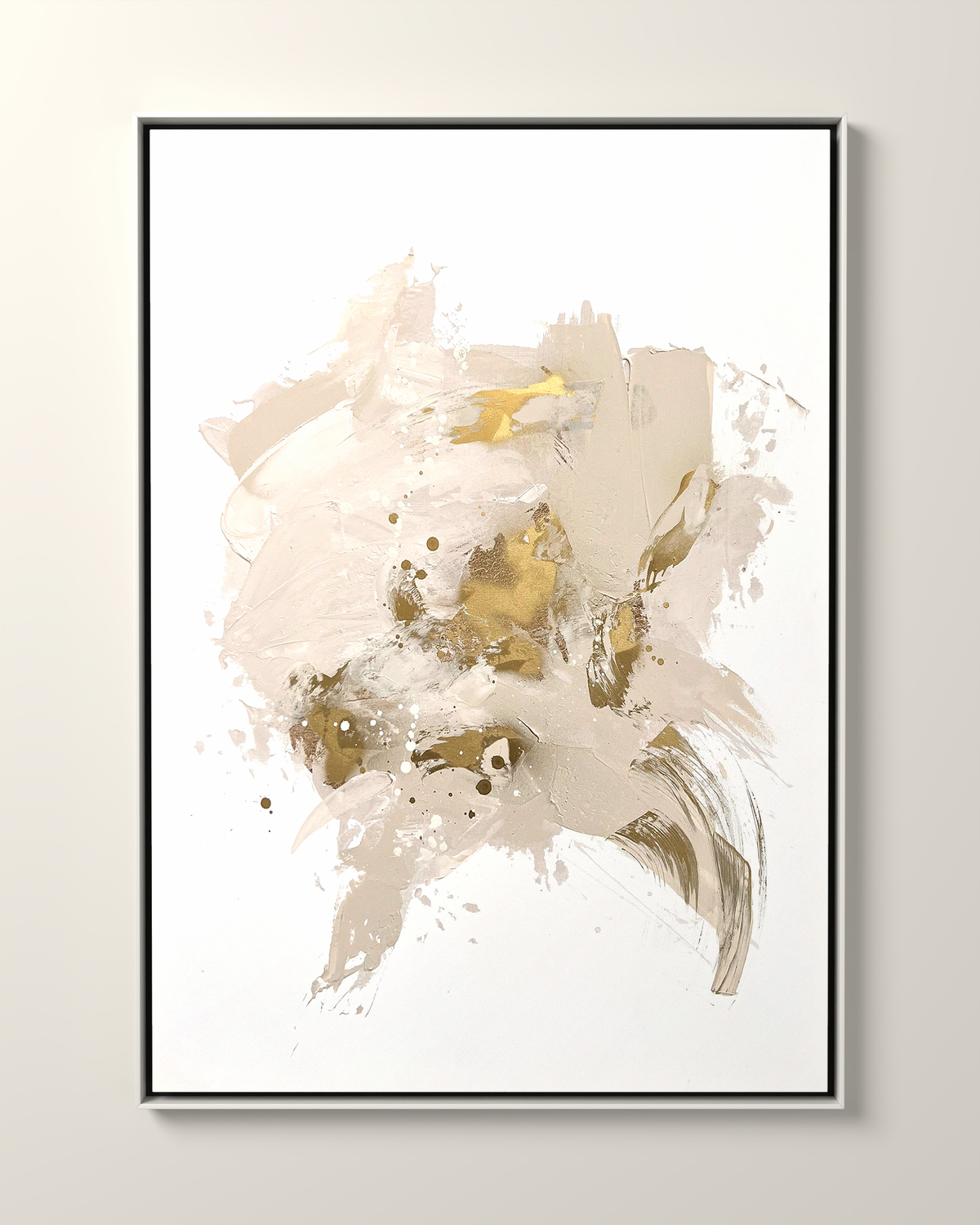 Aureo 2 Canvas Artwork in a White frame | KUNAL TREHAN Casa Maison Home