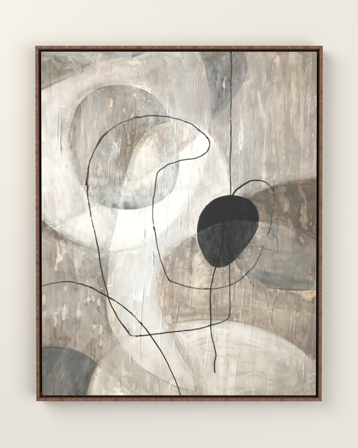 Brera Canvas Artwork in a Walnut float frame | KUNAL TREHAN Casa Maison Home