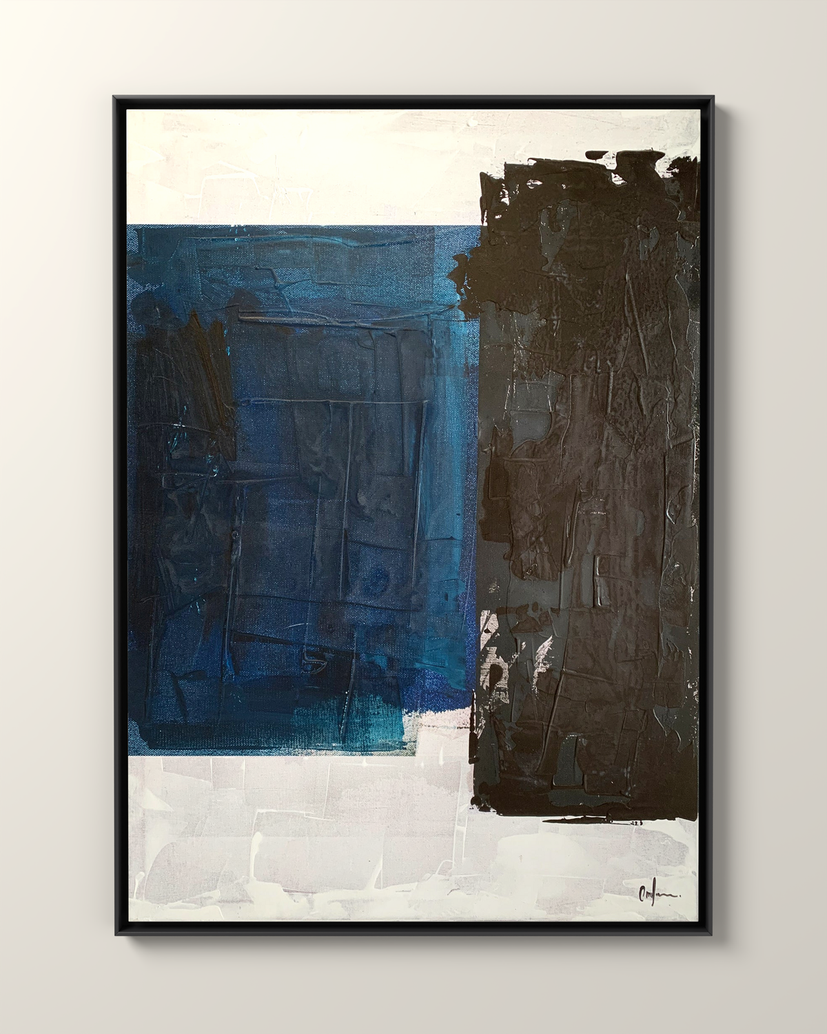 Capomuro 1 Canvas Artwork in a Black frame | KUNAL TREHAN Casa Maison Home