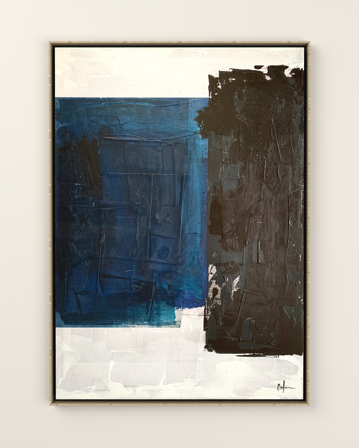 Capomuro 1 Canvas Artwork in an Oak frame | KUNAL TREHAN Casa Maison Home