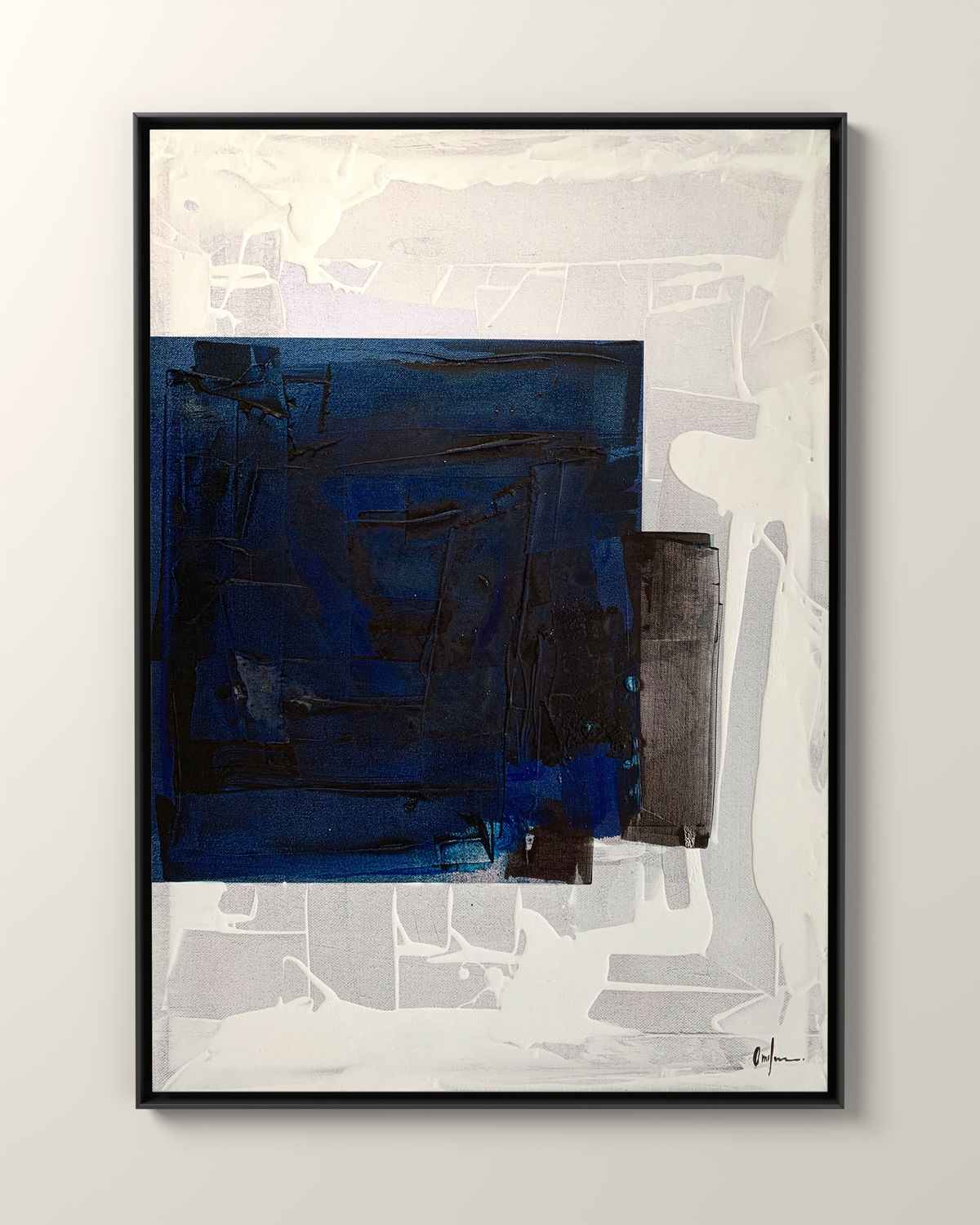 Capomuro 2 Canvas Artwork in a Black frame | KUNAL TREHAN Casa Maison Home