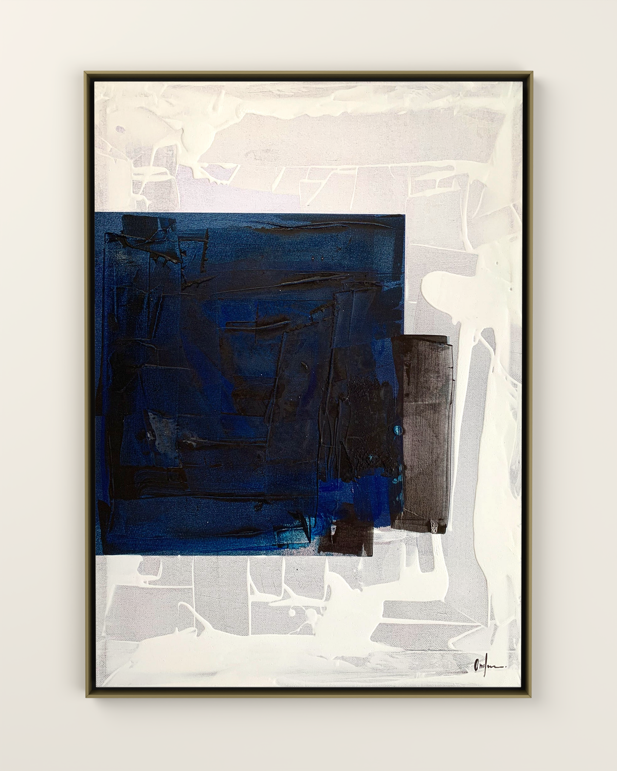 Capomuro 2 Canvas Artwork in a Golden frame | KUNAL TREHAN Casa Maison Home