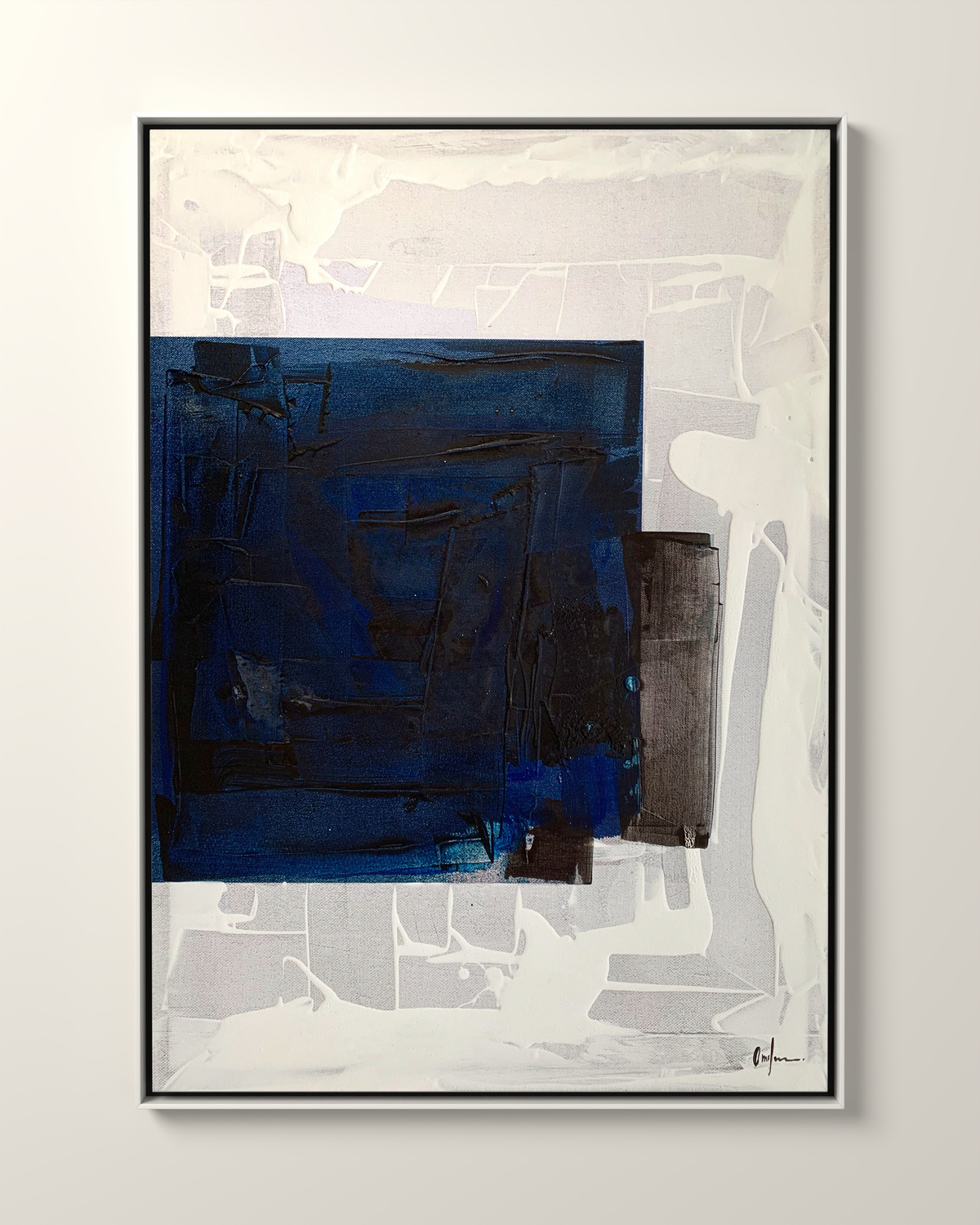 Capomuro 2 Canvas Artwork in a White frame | KUNAL TREHAN Casa Maison Home