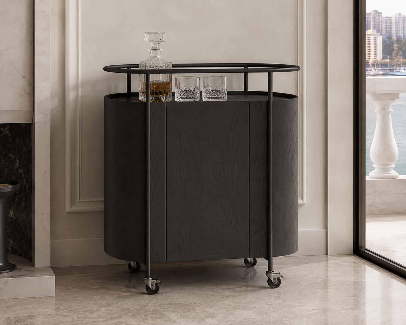 Capri Bar Cart - Black