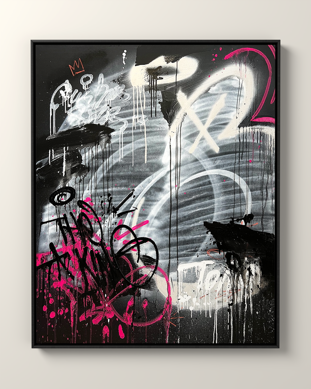 Coeur Brut Canvas Artwork in a Black float frame | KUNAL TREHAN Casa Maison Home