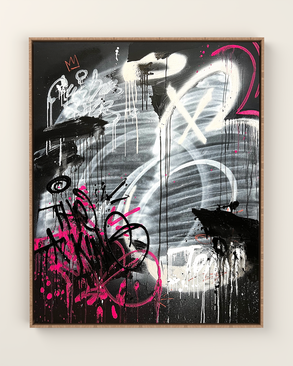 Coeur Brut Canvas Artwork in an Oak float frame | KUNAL TREHAN Casa Maison Home