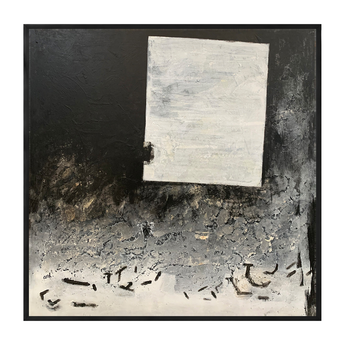 Cortile canvas artwork — Black