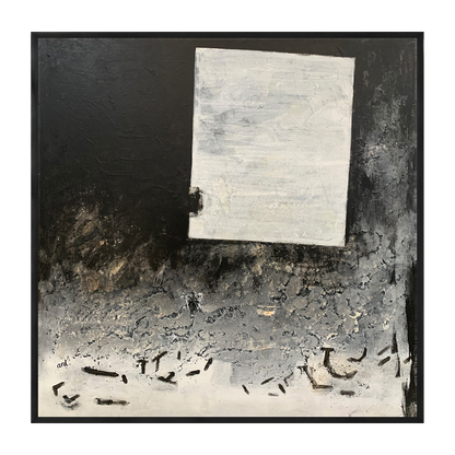 Cortile canvas artwork — Black