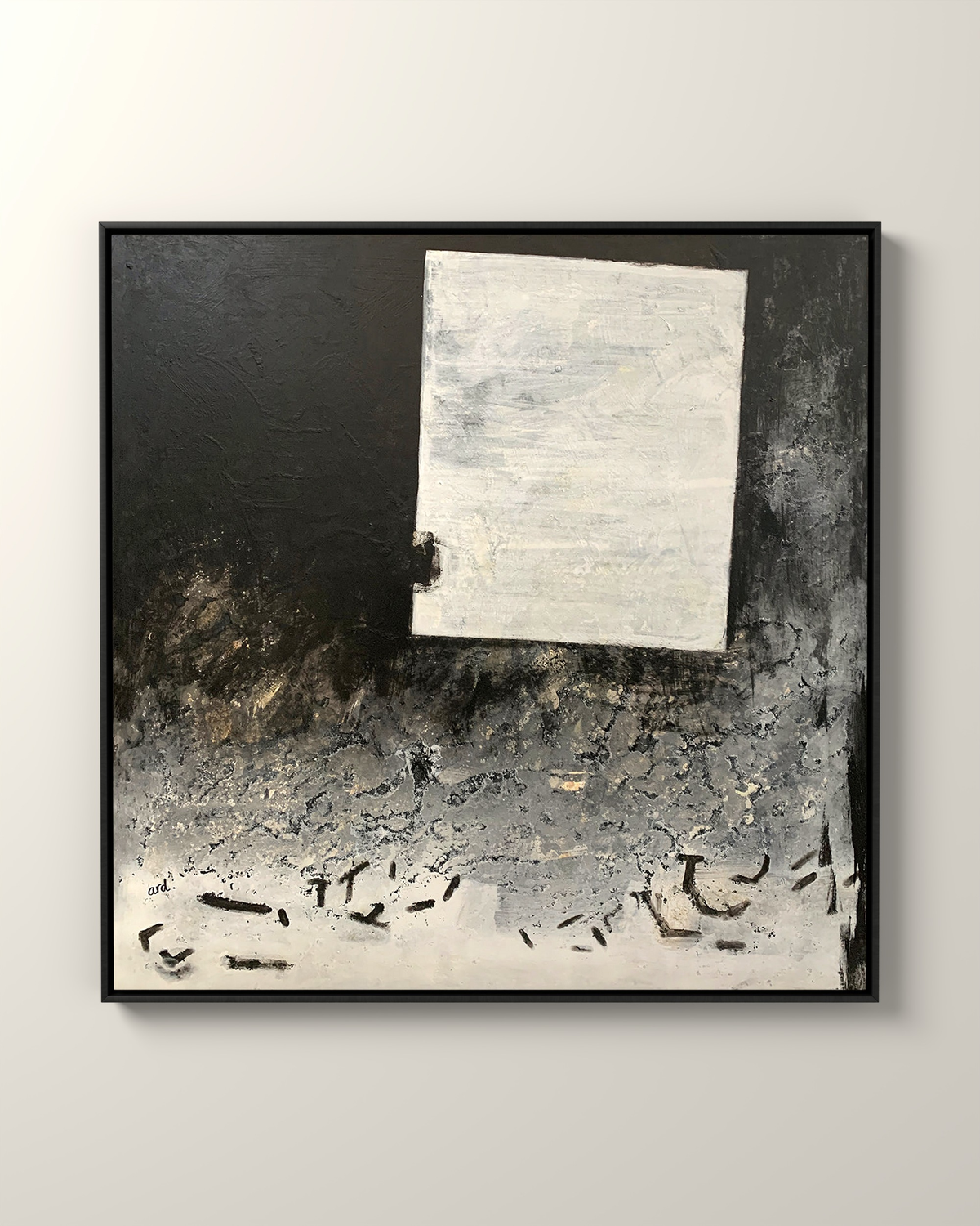 Cortile Canvas Artwork in a Black float frame | KUNAL TREHAN Casa Maison Home