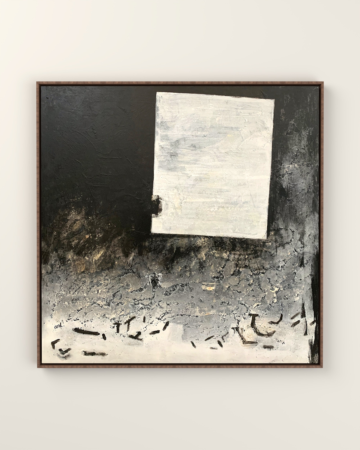 Cortile Canvas Artwork in a Walnut float frame | KUNAL TREHAN Casa Maison Home