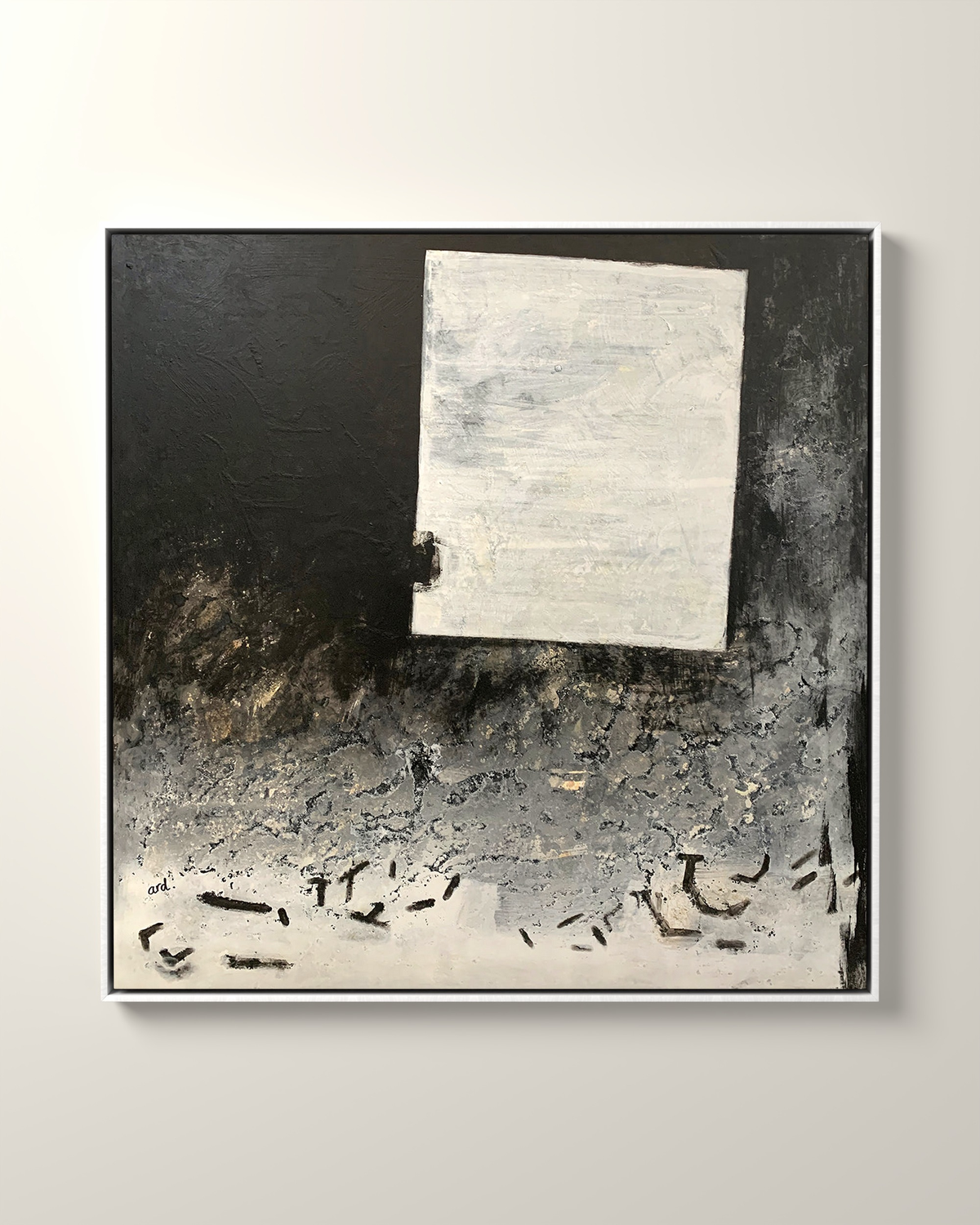Cortile Canvas Artwork in a White float frame | KUNAL TREHAN Casa Maison Home