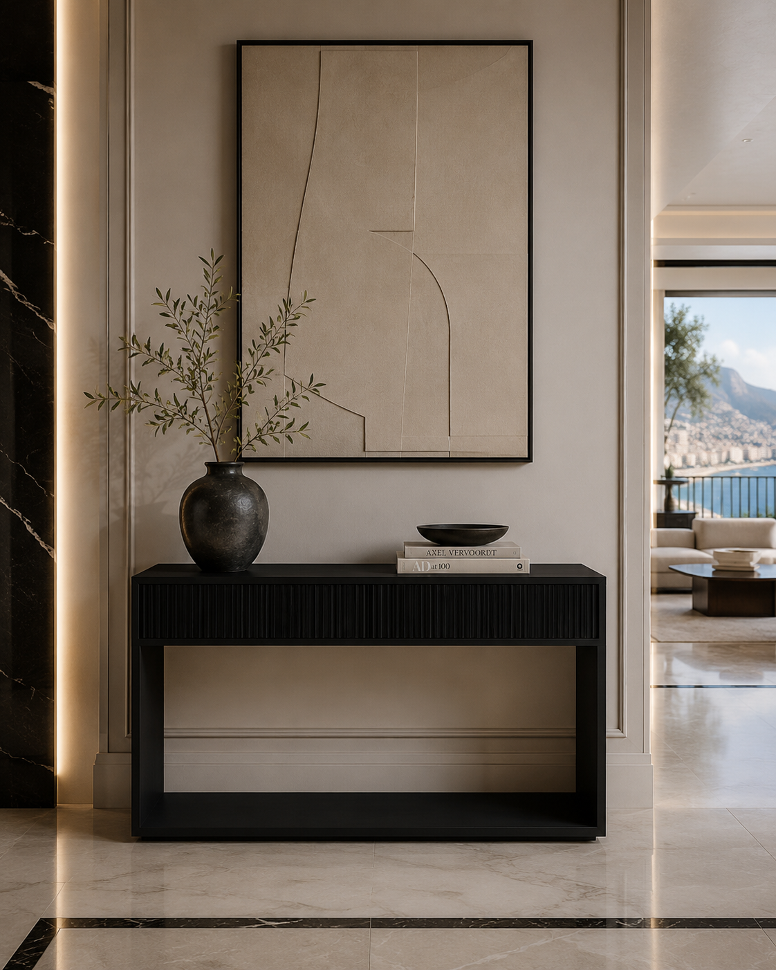 Costine Console Table - Black