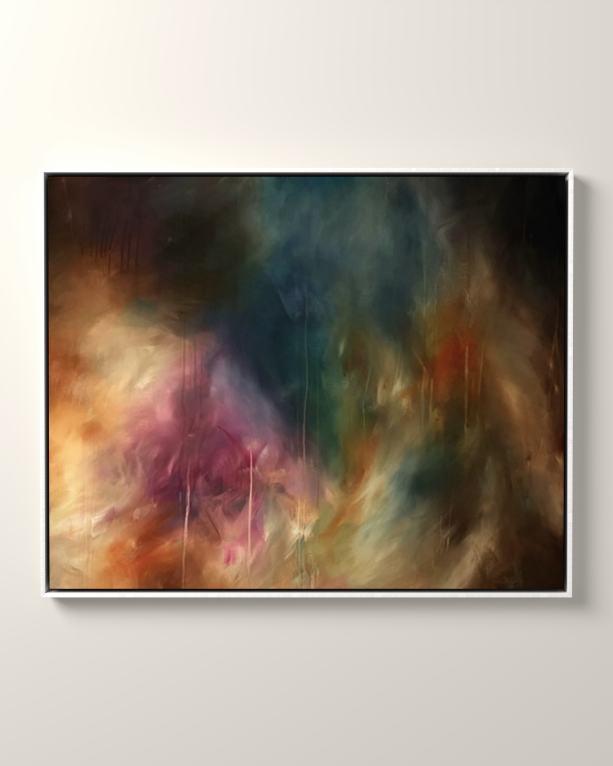 Dreamer Canvas Print Artwork in a White float frame | KUNAL TREHAN Casa Maison Home