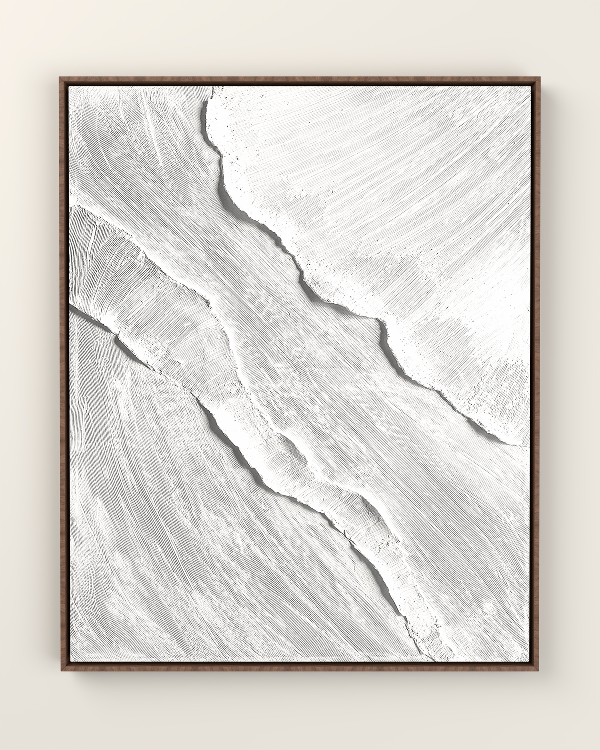 Elvarn Canvas Artwork in a Walnut float frame | KUNAL TREHAN Casa Maison Home