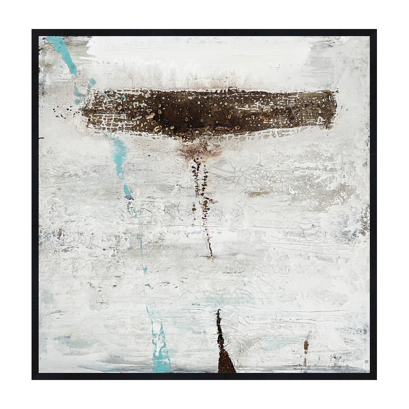 Erosion Celeste Canvas Artwork – Black