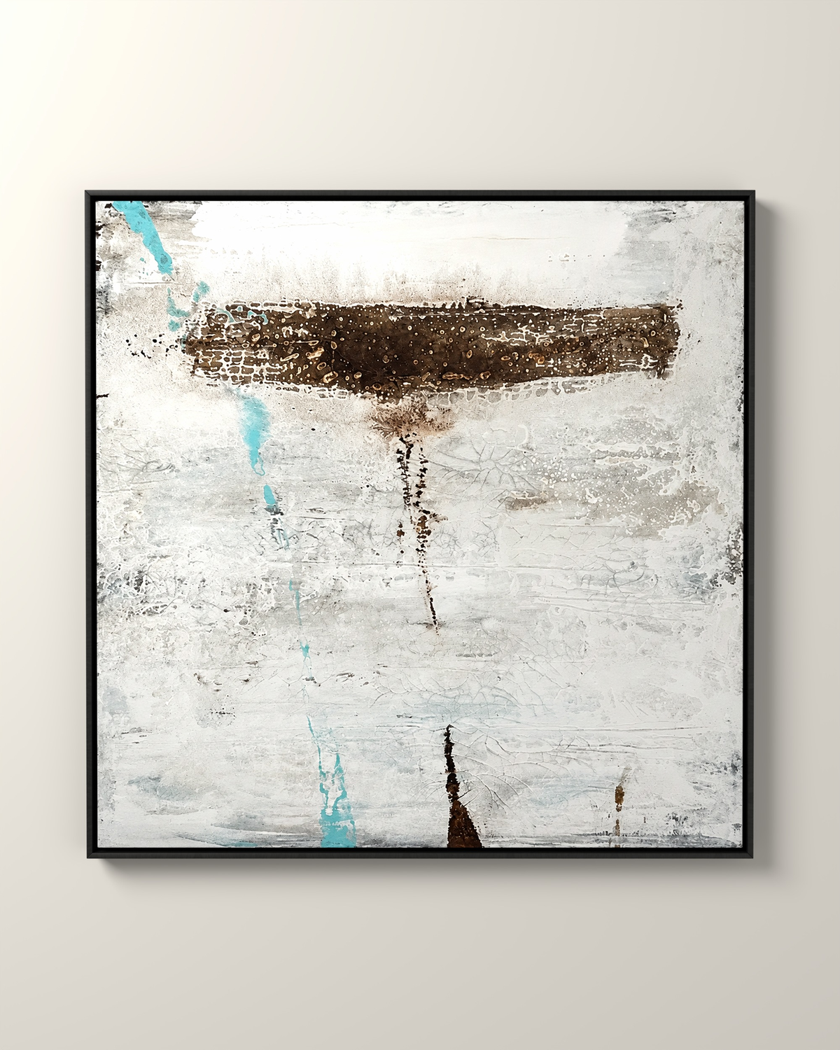Érosion Céleste Canvas Artwork in a Black float frame | KUNAL TREHAN Casa Maison Home