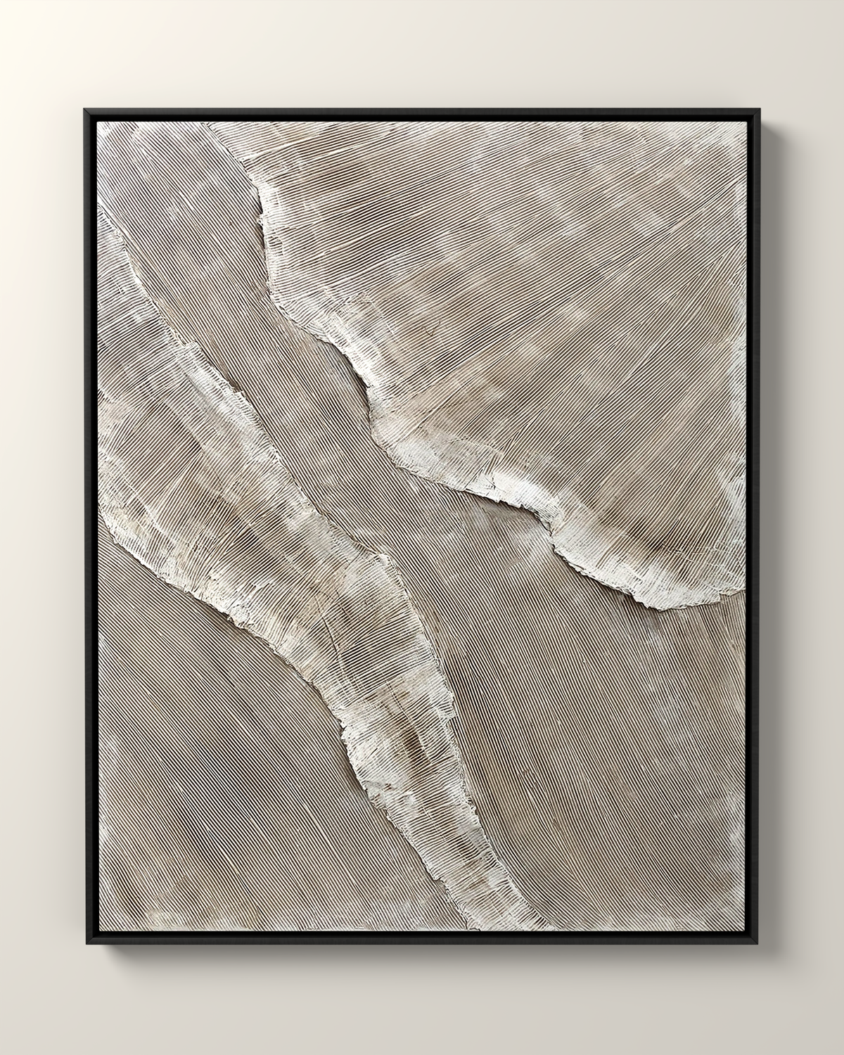Falaise Canvas Artwork in a Black float frame | KUNAL TREHAN Casa Maison Home