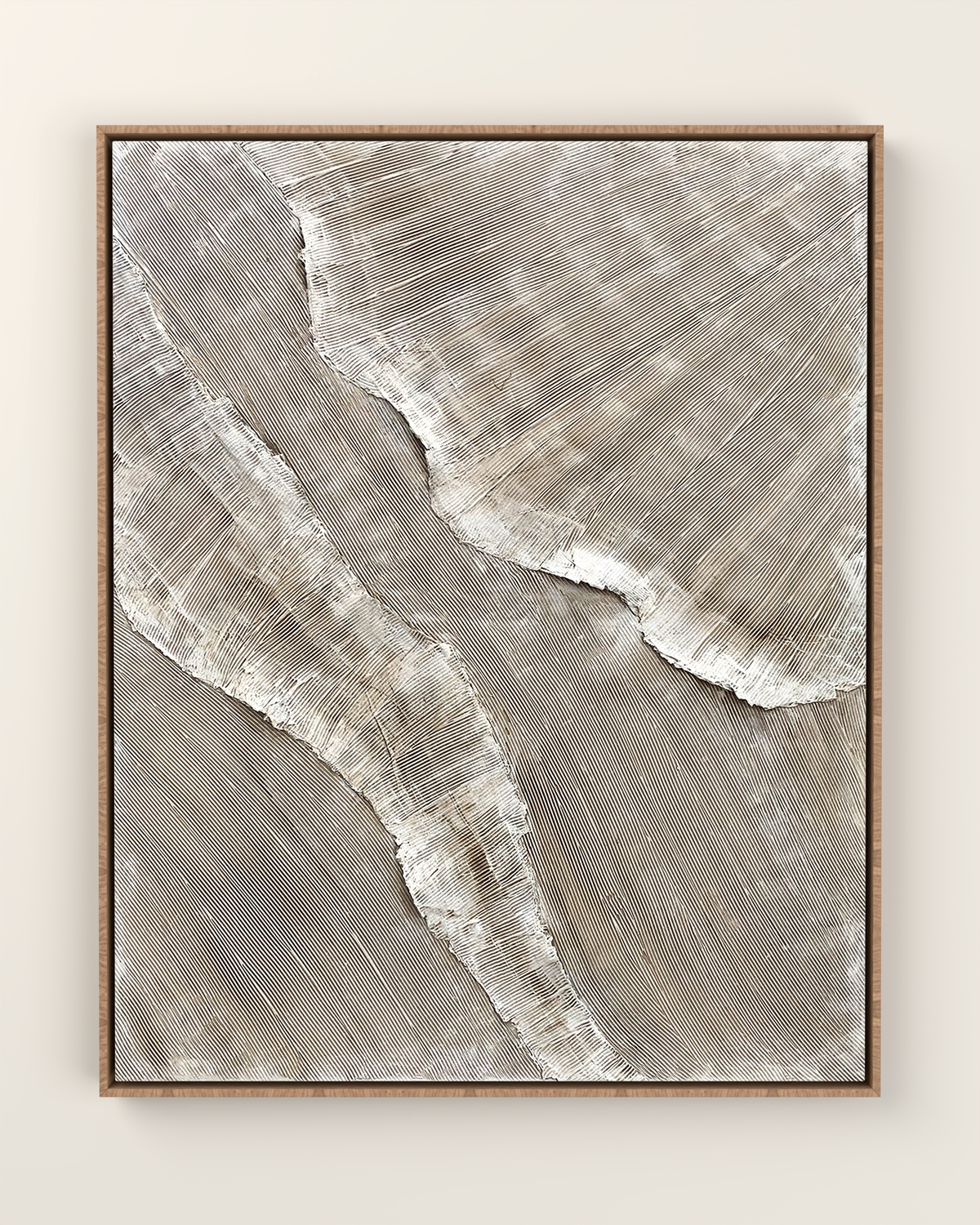 Falaise Canvas Artwork in an Oak float frame | KUNAL TREHAN Casa Maison Home