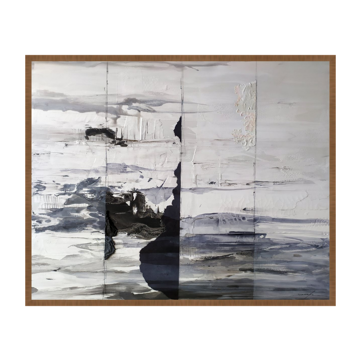 Fente Blanche Canvas Artwork – Walnut