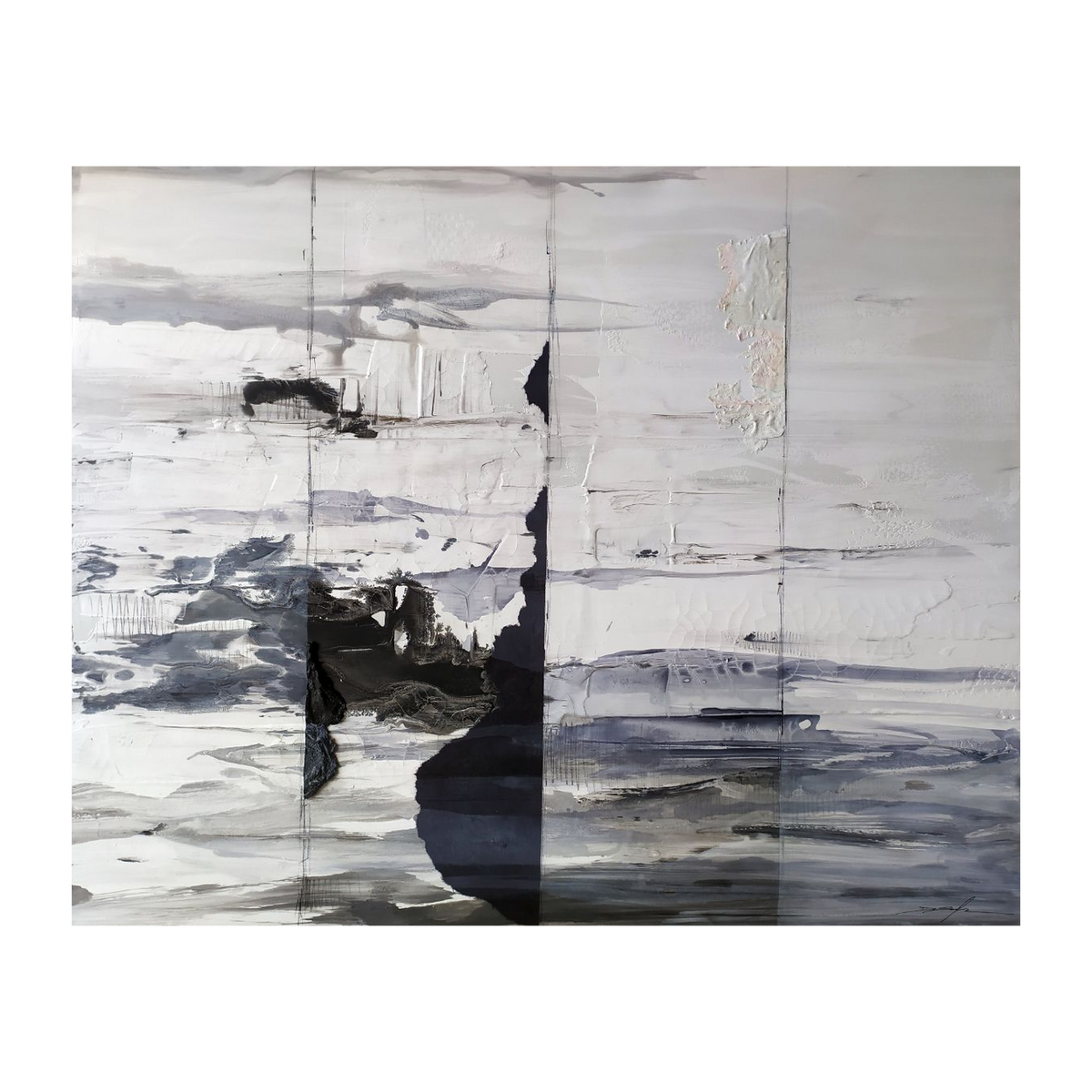 Fente Blanche Canvas Artwork – Without Frame
