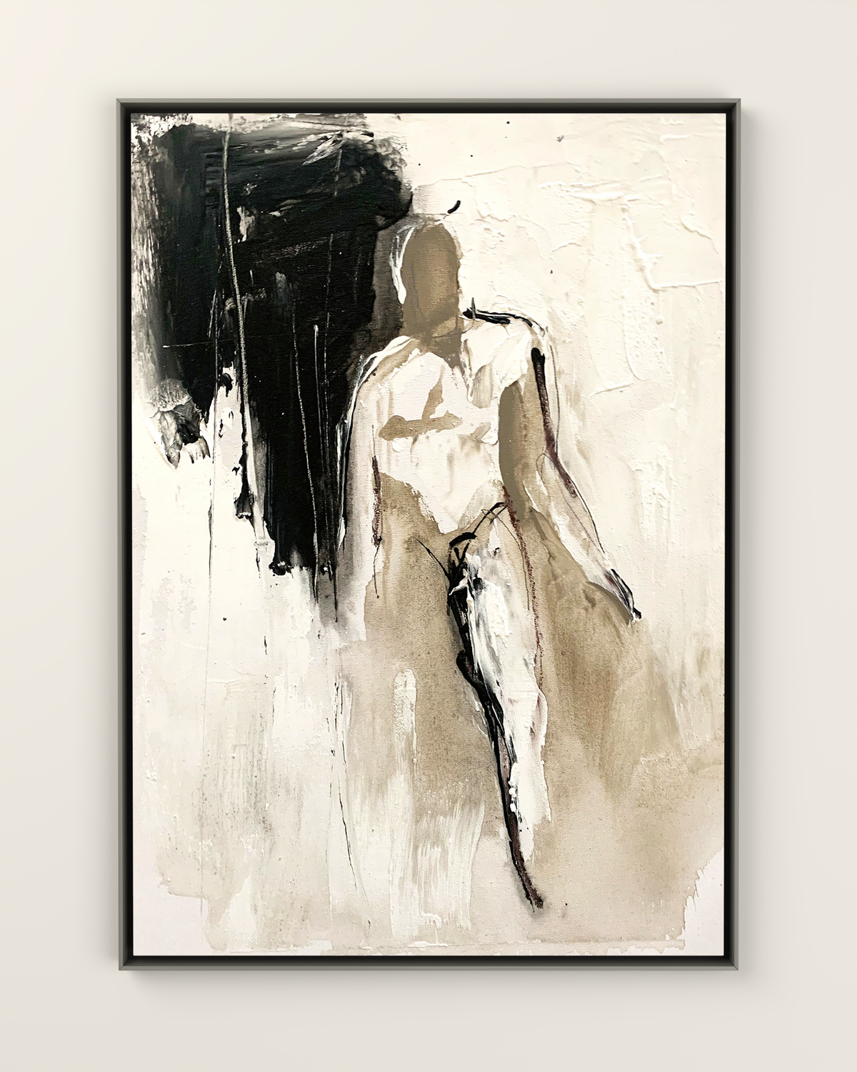 Figura Canvas Artwork in a Silver frame | KUNAL TREHAN Casa Maison Home
