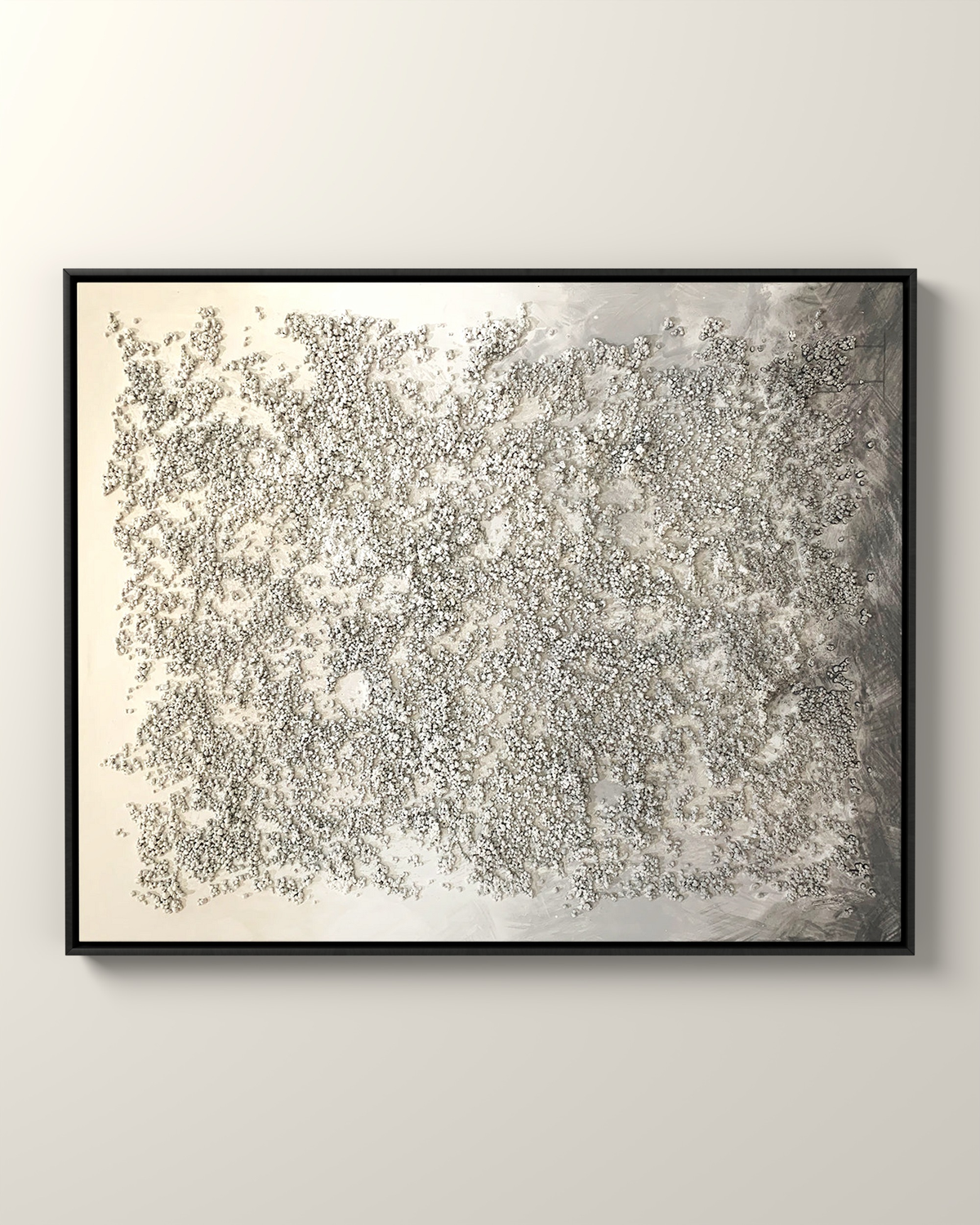 Galet Canvas Artwork in a Black float frame | KUNAL TREHAN Casa Maison Home