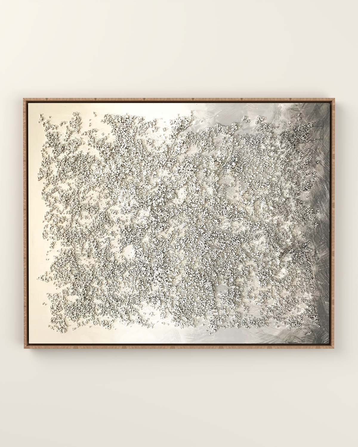 Galet Canvas Artwork in an Oak float frame | KUNAL TREHAN Casa Maison Home