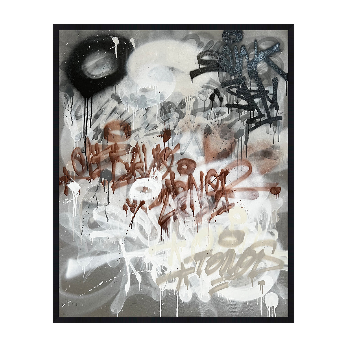 Grafico Brut Canvas Artwork – Black