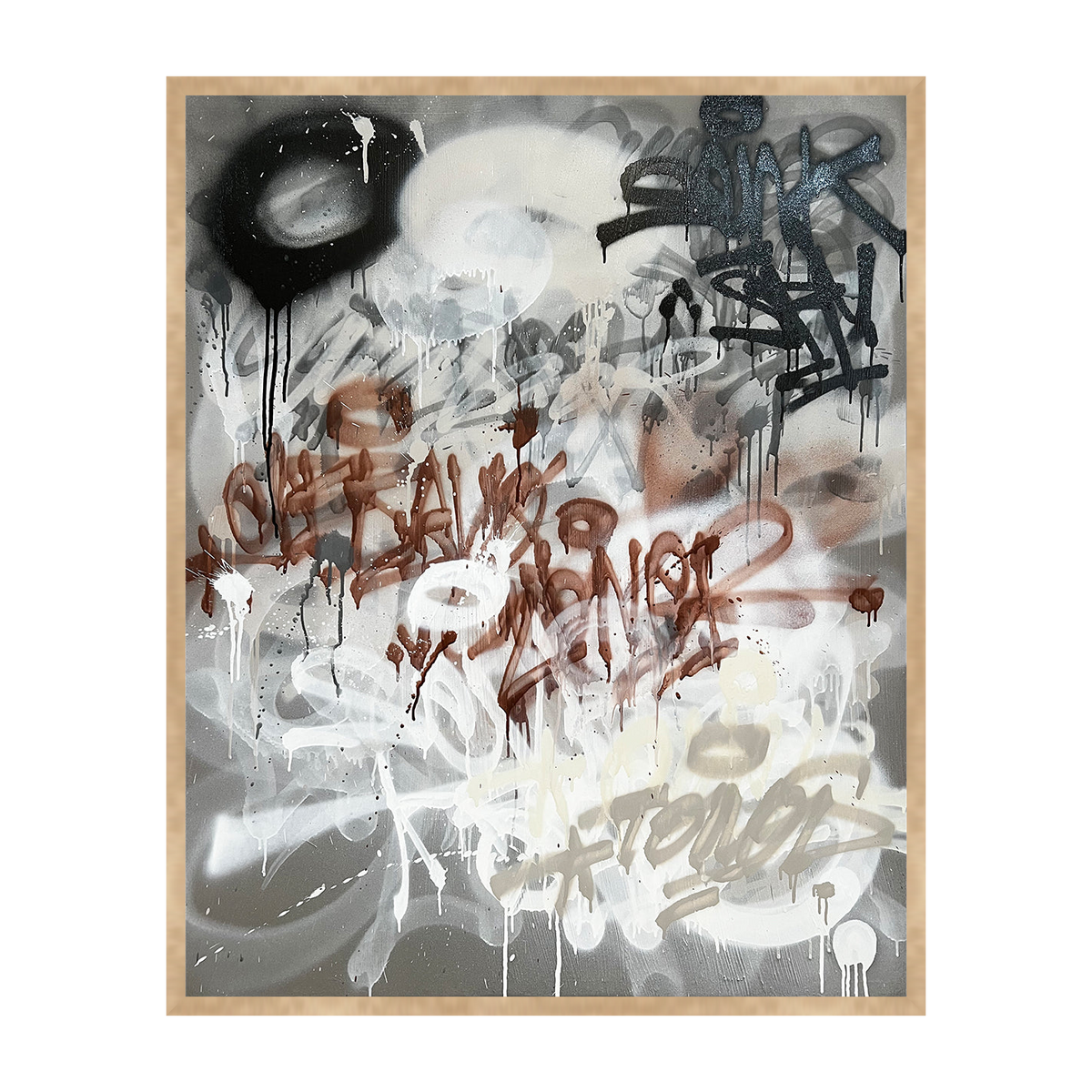 Grafico Brut Canvas Artwork – Oak