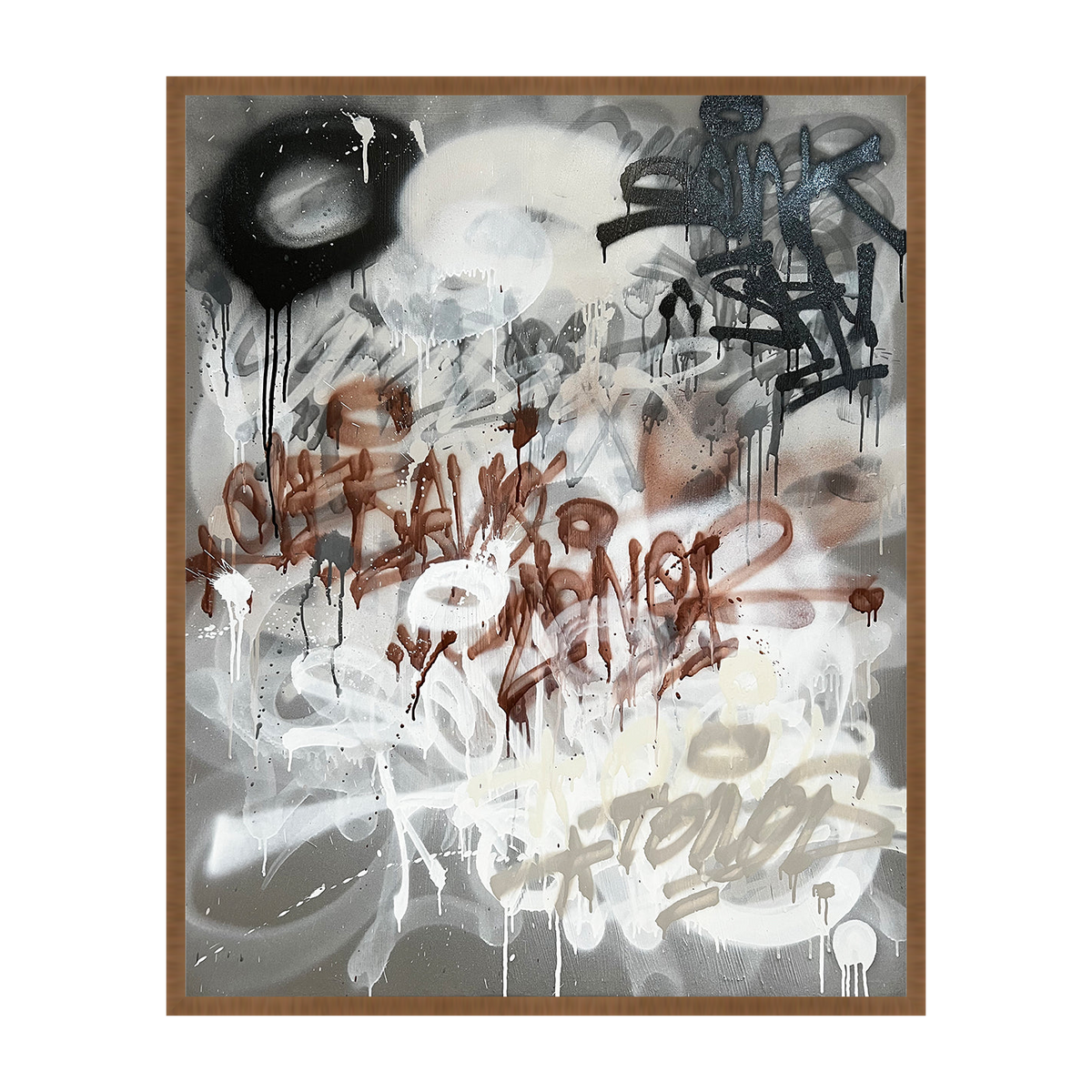 Grafico Brut Canvas Artwork – Walnut