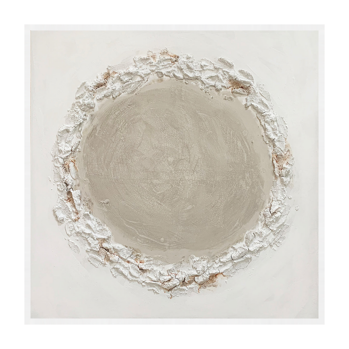 Halo Mineral Canvas Artwork – White