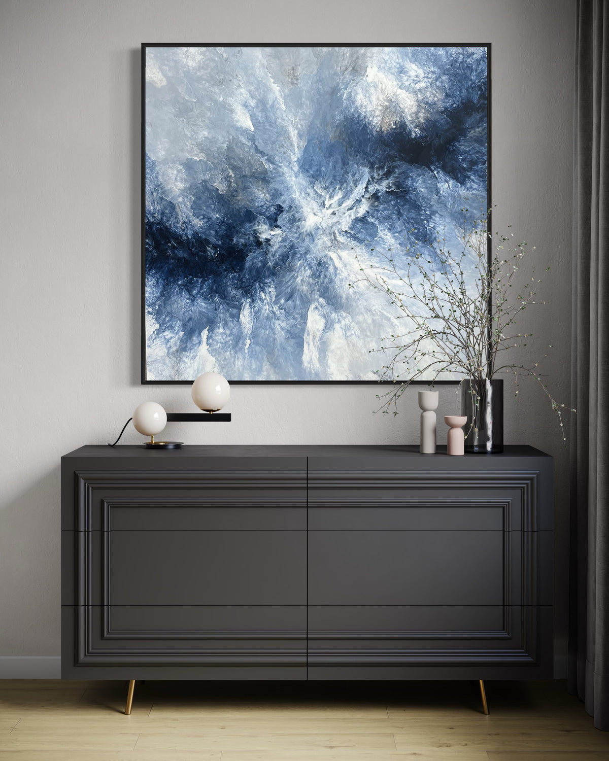 Ocean Navy Canvas Print Artwork