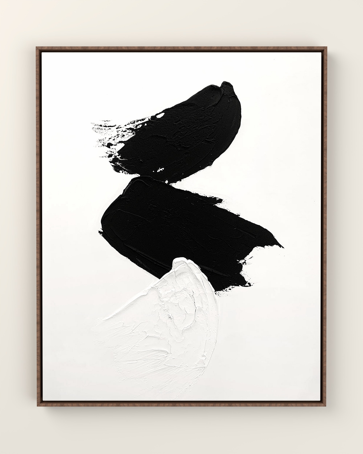 Inverso Canvas Artwork in a Walnut float frame | KUNAL TREHAN Casa Maison Home
