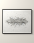 Ligne Claire Canvas Artwork in a Black float frame | KUNAL TREHAN Casa Maison Home