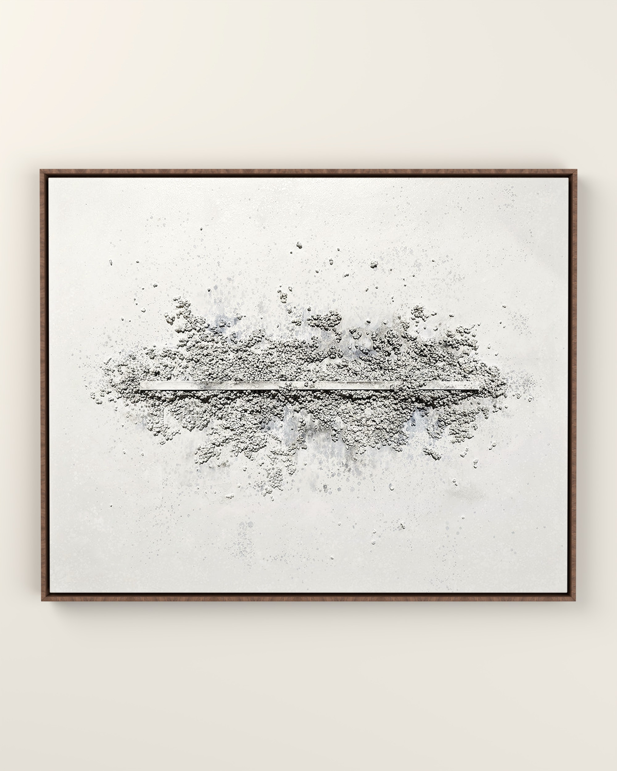 Ligne Claire Canvas Artwork in a Walnut float frame | KUNAL TREHAN Casa Maison Home