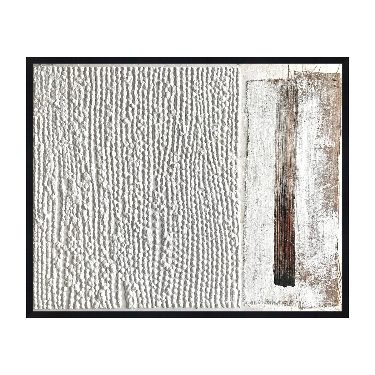 Linea Tactile Canvas Artwork – Black