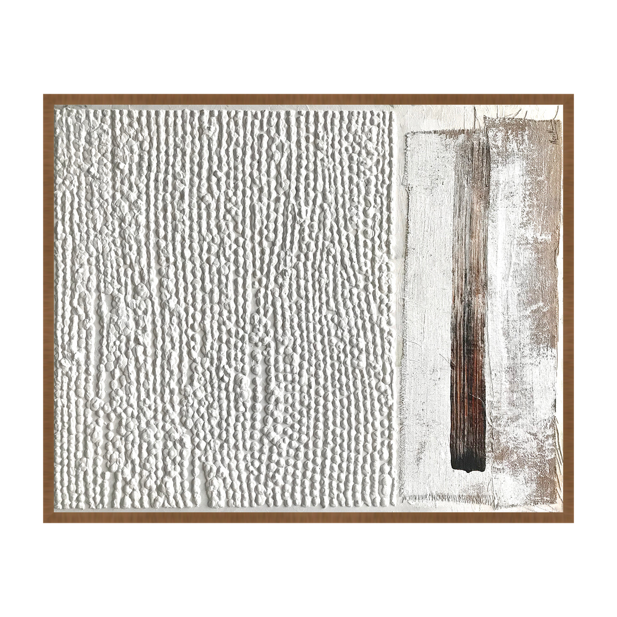 Linea Tactile Canvas Artwork – Walnut