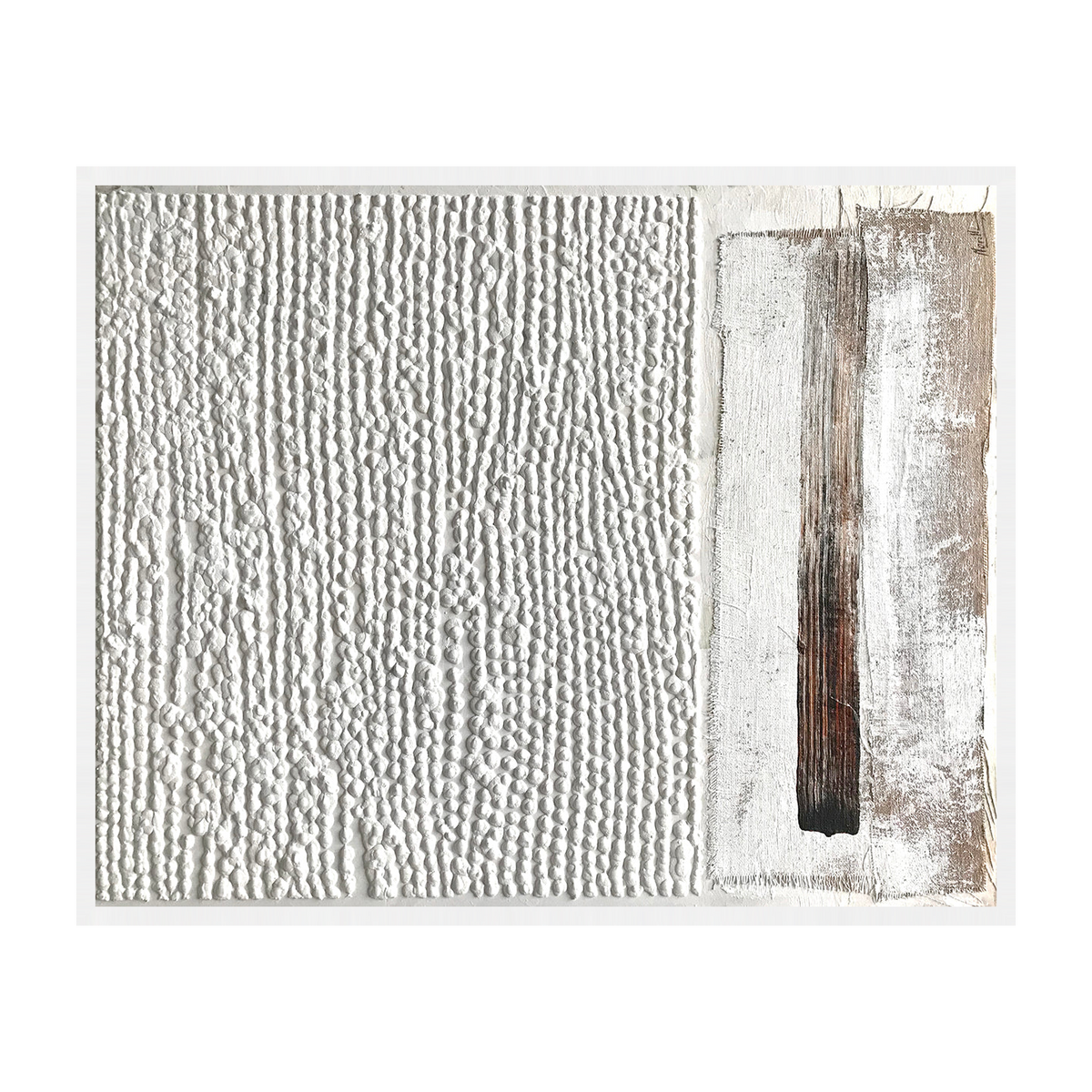 Linea Tactile Canvas Artwork – White