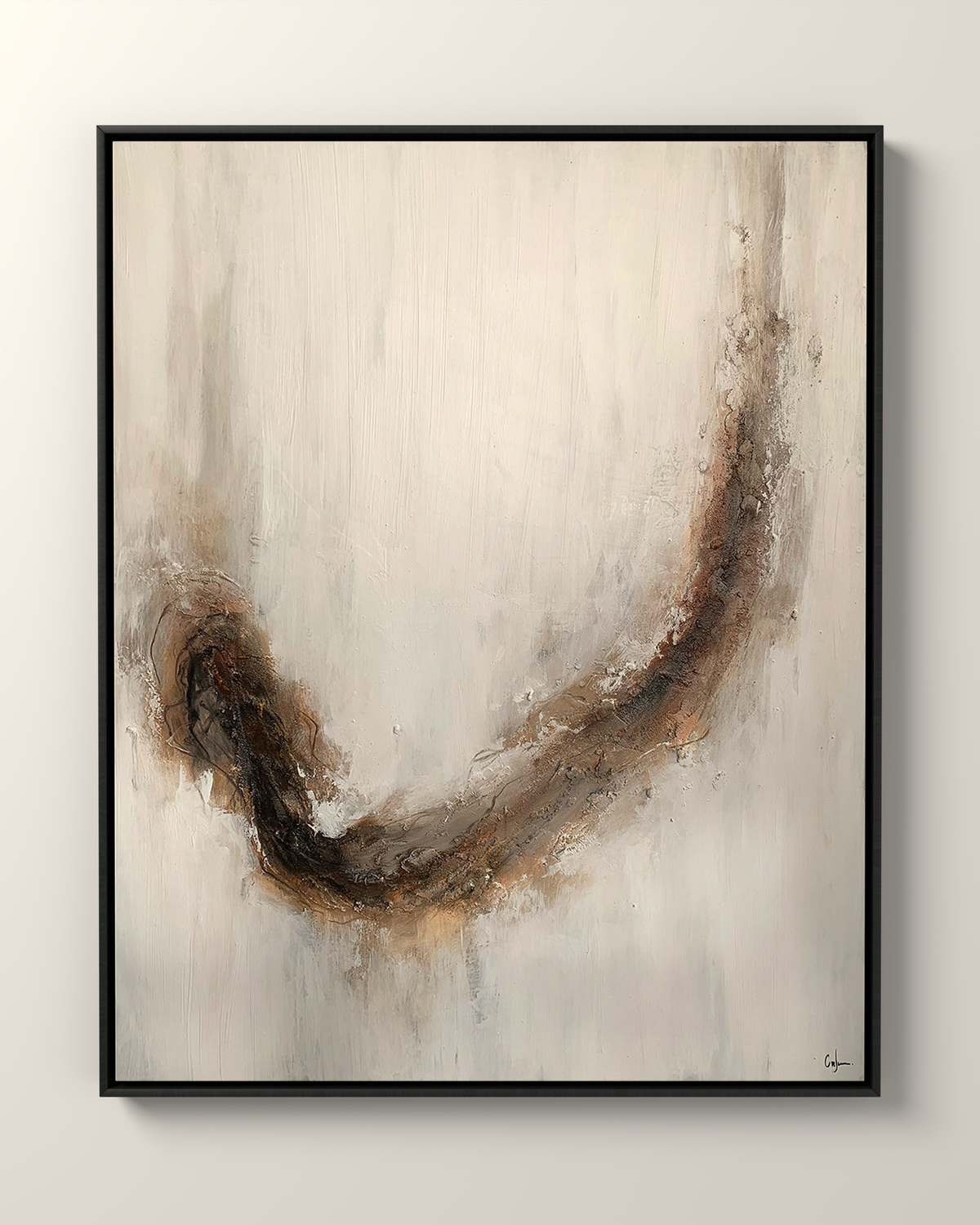 Lucente Canvas Artwork in a Black float frame | KUNAL TREHAN Casa Maison Home